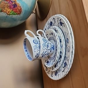 Vintage Meakin Nordic Blue 8 Piece dish set Johnson Brothers